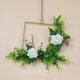 thumbnail image 5 of Yuarrent Decoración de flores artificiales de larga duración: decoración elegante y fácil de limpiar para bodas en interiores o exteriores. Decoración del hogar Rosa blanca cuadrado, 5 of 6