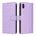 thumbnail image 2 of Compatible with iPhone XS Max Case, Premium Leather iPhone XS Max Wallet Book Case Magnetic Flip RFID Blocking Credit Card Holder Kickstand with Wrist Strap Shock Absorbing Case, Purple, 2 of 11