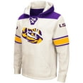 thumbnail image 2 of Men's Colosseum Cream LSU Tigers 2.0 Lace-Up Pullover Hoodie, 2 of 4
