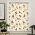 thumbnail image 4 of Western Cowboy Semi Sheer Curtains Drapes for Living Room, Bedroom, French Doors Window 63 Inches Long, Vintage Country Horse Plants Art Rod Pocket Chiffon Curtain Drapery Voile Draperies Panel, 4 of 6