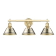 thumbnail image 3 of Orwell 3-Light Vanity Light in Brushed Champagne Bronze with Aged Brass, 3 of 3