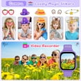 thumbnail image 2 of Eurhowing GPS SmartWatch, 4G Kids Phone Watch with SIM Card, Real-Time Location, SOS, 2 Way Video Call, Voice Chat, HD Touch Screen Camera, Gifts for Boys Girls Age 3-12 (Purple), 2 of 9