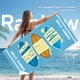 thumbnail image 4 of 1 toalla de playa estampada de felpa de doble cara con toalla de baño para natación para adultos de fibra ultrafina transfronteriza, terciopelo seco de doble cara, 4 of 5