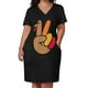 thumbnail image 3 of Suéter feo con diseño de pavo y mano de la paz para el Día de Acción de Gracias, vestido holgado con bolsillos, ropa para mujer, vestido de noche para mujer 2025, 3 of 7
