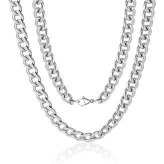 6mm Stainless Steel Silver Chain 18k Gold Plated Chain 18 20 22 24