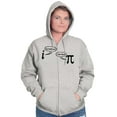 thumbnail image 4 of Rational Real Pi Pie Number Math Nerd Zip Up Hoodie Men's Women's Brisco Brands L, 4 of 6