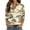 Khaki, variant on OIOLOYJM Polo Shirts for Women 2026 Floral Print 3/4 Sleeve V Neck Golf Shirts Spring Lapel Collared Hiking Loose Fit T Shirts Fashion Business Pullover Tops Sky Blue L