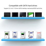 Zeiwohndc 2.5inch Transparently SATA to USB3.0 USB C Hard Drive Case Enclosure
