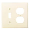 thumbnail image 1 of 2-Gang 1 Toggle 1-Duplex Device Combination Wall Plate, Ivory, 1 of 1