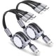 thumbnail image 1 of Cable de carga rápida multirretráctil 3A, paquete de 2 cables de carga USB 3 en 1 MFZFUKR CZDZ-HY104, 1 of 5