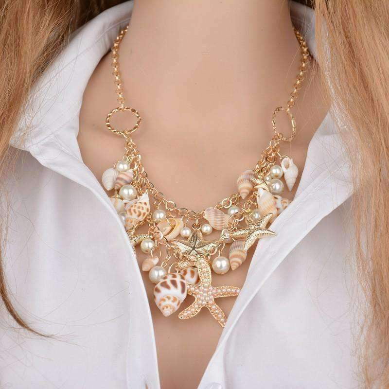 Necklaces For Women Dainty Layering Necklaces Gold Plated Starfish Necklace