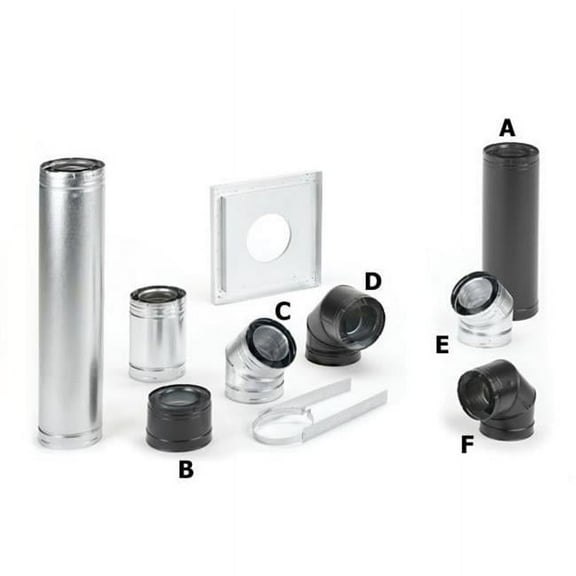 M & G Duravent 46DVA-E45B 4 Inch x 6 Inch 45 Deg DirectVent Pro Swivel Black Elbow