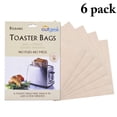 thumbnail image 1 of 6 Pack Non-Stick Reusable Toaster Bags Grilling Bags for Sandwich Hamburger Bread Breakfast, 1 of 6