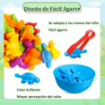 thumbnail image 3 of Juguetes Montessori para Niños 3+ Años, Juguete para Contar Dinosaurios con Pinzas y Tazones, Juguetes Didacticos de Clasificación de Colores, Material Didáctico Preescolar Regalos para Niños, 3 of 5