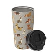 thumbnail image 2 of Lsque Cute Dog Pattern Travel Coffee Mug 16oz: Insulated Coffee Cup with Leakproof Lid, Coffee Tumbler, Reusable Coffee Cups with Seal Lid, 2 of 8