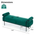 thumbnail image 5 of JURANYAZHU 19.2" High Chenille Upholstered Bench, Bedroom Bench  with Solid Metal Legs, End of Bed Bench for Living Room, Green, 5 of 11
