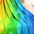 thumbnail image 3 of Rainbow Tie Dye Wave Pattern Blanket,Comfortable Soft Flannel Throw Blanket,All Season,Warm Lightweight Blankets for Sofa Bed Couch Living Room Chair,30"x40", 3 of 4