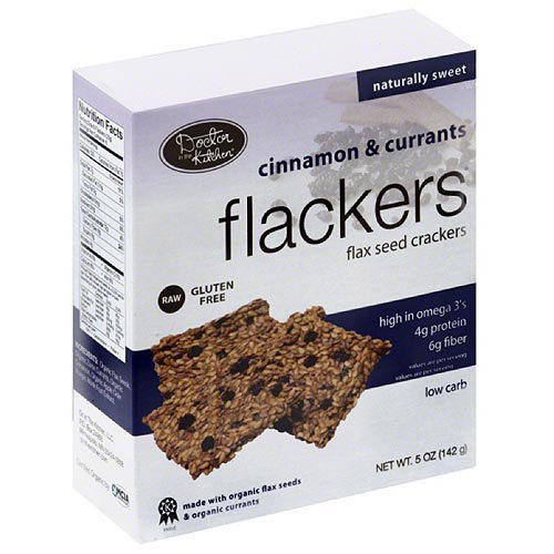 Doctor in the Kitchen Flackers Cinnamon & Currants Flax Seed Crackers