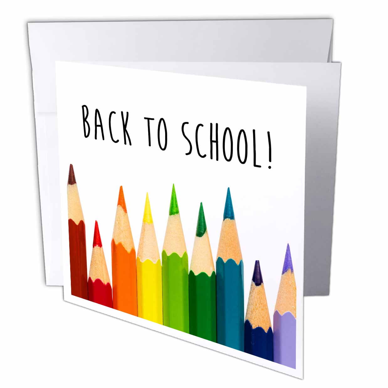 3dRose Back To School color pencils - Greeting Cards, 6 by 6-inches ...