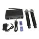 thumbnail image 2 of Wireless Microphone System 1 for 2 UHF Dual Channel Dynamic Professional Wireless Handheld Microphone US Plug 100V, 2 of 5