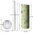 thumbnail image 2 of Cute Green Avocado Skinny Tumbler with Lid and Straw,Avocado Gifts Decor, Unique Birthday Gifts for Women,Avocado Stuff, Avocado Travel Mug Coffee Water Bottle Tumbler 20 oz, 2 of 6