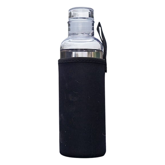 Transparent Small Water Bottle With Neoprene Sleeve - 500Ml Leakproof Bpa Free For Gym, Office, Travel, Outdoor Activities