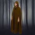 thumbnail image 1 of Capa unisex para mujer, larga, con capucha, para cosplay, Halloween, color liso, 1 of 6