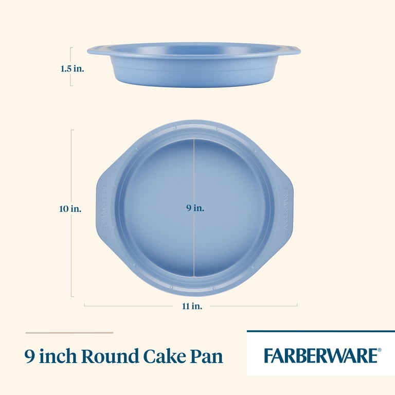 Farberware Easy Solutions 9-Inch Round Cake Pan, Blue photo 2