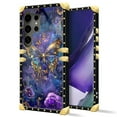 thumbnail image 2 of FKBRCL4U Compatible with Samsung Galaxy S24 Ultra Case, Glistening Golden Butterfly Vibrant Purple Blue Luxury Golden Decoration for Girl Women Soft TPU Shockproof Protective Hard PC Back, 2 of 7