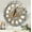 Aqua Green, variant on THE GEARS CLOCK Wall Clock with Real Moving Gears AM-LI_ 24 in Round Vintage-Brown