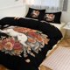 thumbnail image 1 of Juego de funda nórdica Pegasus And Roses, tamaño king y queen, suave, 3 piezas, 1 funda nórdica y 2 fundas de almohada con cierre de cremallera, 86" x 70", 1 of 8