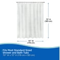 thumbnail image 5 of Kenney Medium Weight Decorative PEVA Shower Curtain Liner, 70" W x 72" H, Geometric Frost, 5 of 5