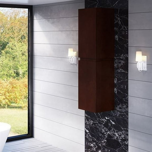 Wall Mount Linen Cabinet- walnut