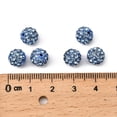 thumbnail image 3 of 20pc Grade A Rhinestone Beads Pave Disco Ball Beads Resin and China Clay Round Blue PP11(1.7~1.8mm) 10mm Hole: 1.5mm, 3 of 4