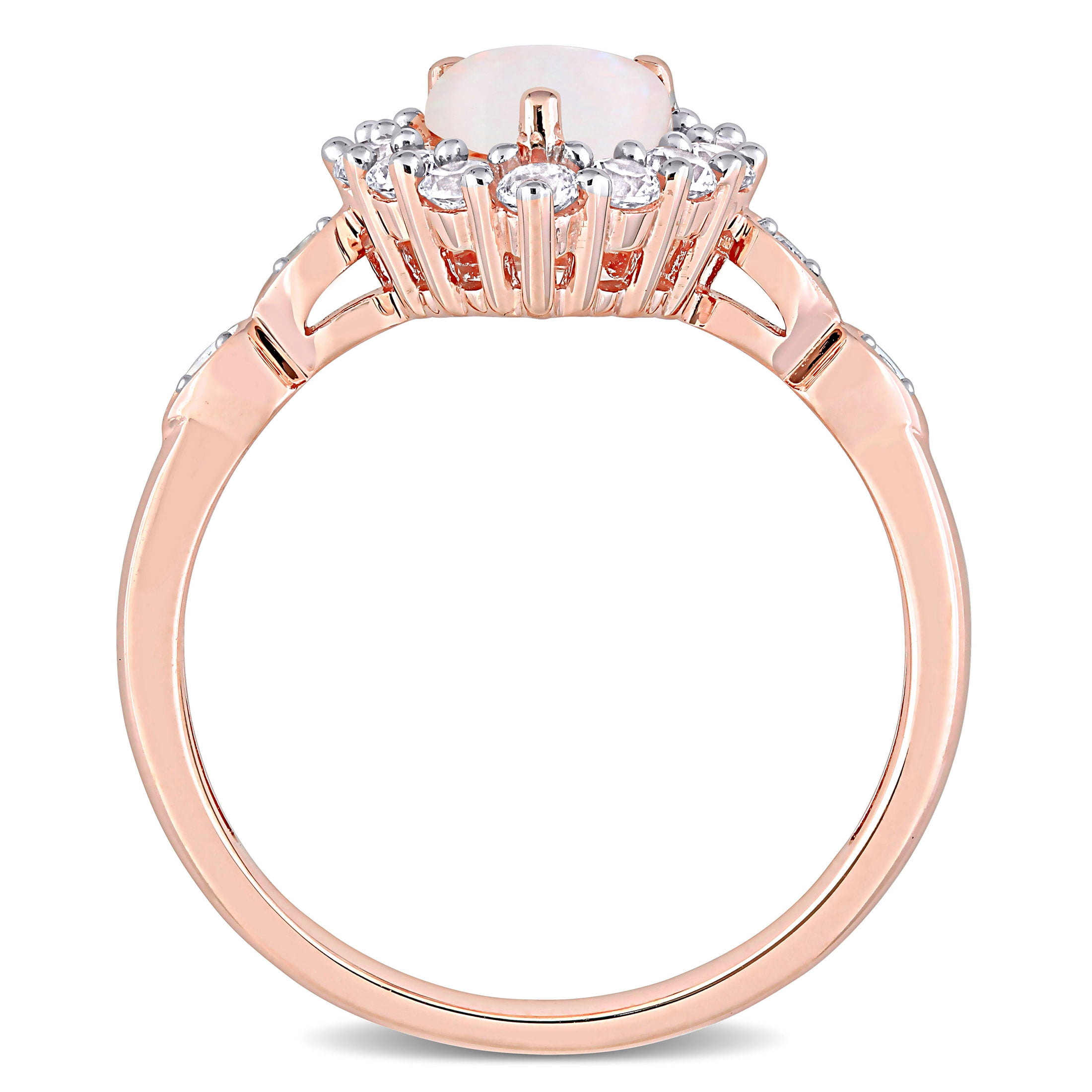Everly Women's Created Sapphire and Created Opal 10k Rose Gold Ring