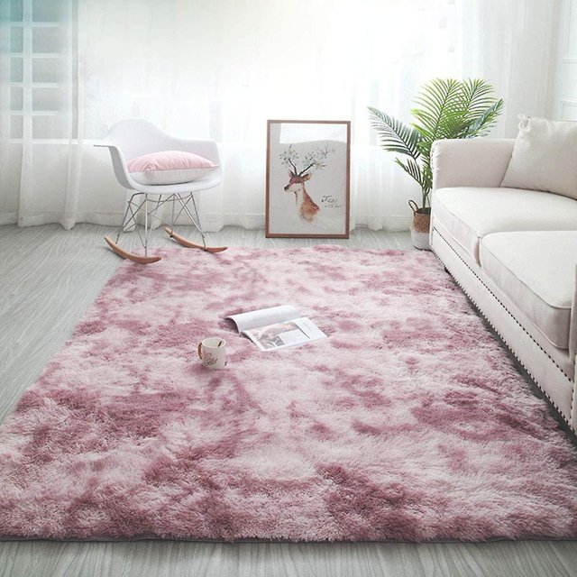 Dormitorio Alfombras modernas para sala de estar Alfombras mullidas de lana Alfombra extra suave y acogedora Alfombra gruesa y esponjosa para interiores Alfombra antideslizante para sala de estar Dorm Afortunado Sencillez