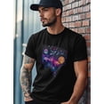 thumbnail image 4 of Camisetas de manga corta con diseño de planetas y cielo estrellado para hombre, camisetas de cuello redondo, 4 of 7