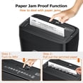 thumbnail image 2 of Paper Shredder, 8-Sheet Crosscut Shredder with 4.2 Gallon Bin Shred Credit Card/Mail/Staple/Clip for Home Office, P-4 Security Level, 2 of 6