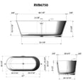thumbnail image 2 of Ruvati USA RVB6750WH 67 in. Omnia epiStone Solid Surface Oval Freestanding Bath Tub, Matte White, 2 of 6