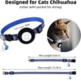 thumbnail image 7 of Airtag Cat Collar, Air tag Cat Collar with Bell and Safety Buckle in 3/8" Width, Reflective Collar with Waterproof Airtag Holder Compatible with Apple Airtag for Cat Dog Kitten Puppy, 7 of 7