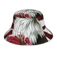 thumbnail image 1 of KLL Eagle With Hat And Roses for Bucket Hat for Women Men Packable Travel Beach Sun Hat Outdoor Rave Accessories Reflective Fisherman Cap, 1 of 6