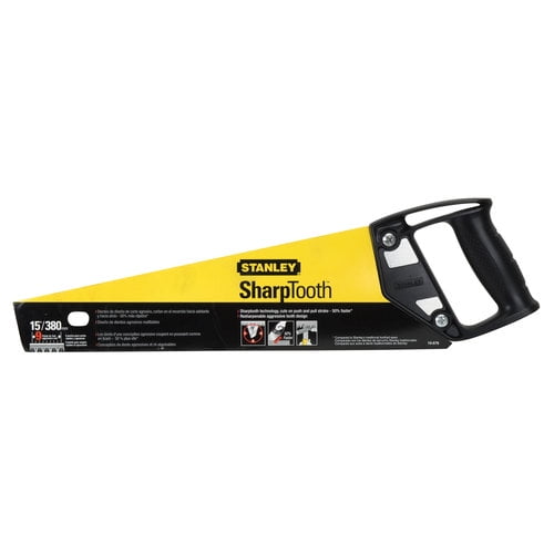 STANLEY, 15-579, 15 in. Manual SharpTooth Precision-ground teeth Comfortable grip Handsaw