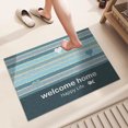 thumbnail image 4 of Entrance Door Mat | Absorbent Non-Slip Polyester Bathroom Floor Rug | Thickened Soft Plush Interior Decoration Carpet | Easy Care | 60x40cm | Blue Pink Gray | Home Entryway Tile Wood, 4 of 6