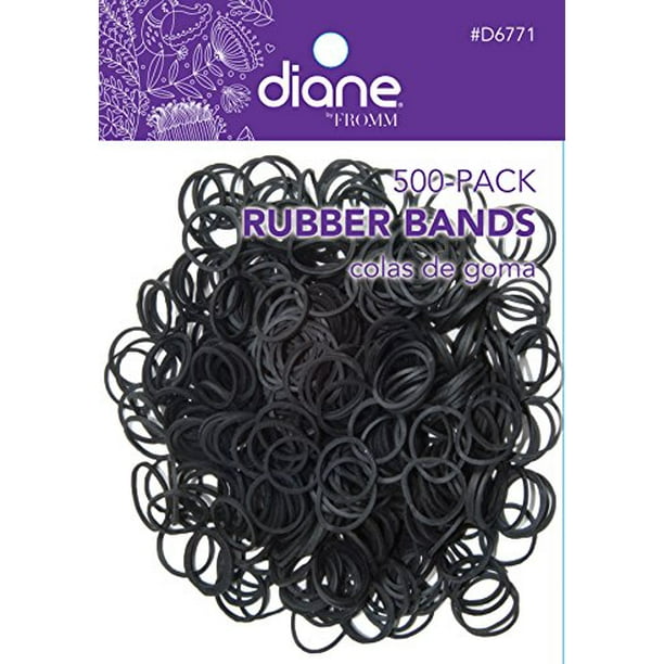 Diane Rubber Bands Black 500Pack, 500CT RUBBER BANDS BLACK, Soft elastic bands will not break