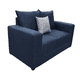 thumbnail image 3 of Love seat El Bazar Store Miami Lino Azul marino 2 plazas, Modular, Moderno, Sala, 3 of 4