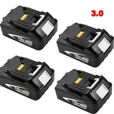 

4X For Makita BL1815 BL1820 BL1830 3.0Ah 18V LXT Lithium BL1860 Cordless Battery
