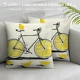 thumbnail image 3 of Creowell Yellow Lemon Bicycle Pillowcase Inspirational Quote Words Animal Fruit Pattern Home Decorative Super Soft Throw Pillow Case Cushion Cover, 3 of 5