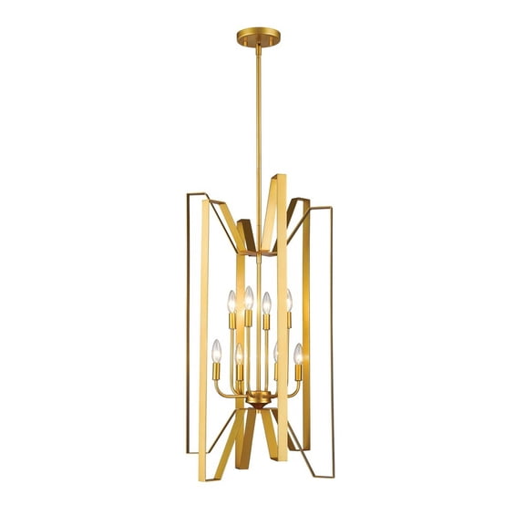 Z-Lite Marsala 8 Light Pendant in Polished Metallic Gold