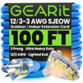 thumbnail image 1 of Cable de extensión GearIt Outdoor, calibre 12 AWG, 3 puntas, 100 pies, 1 of 9