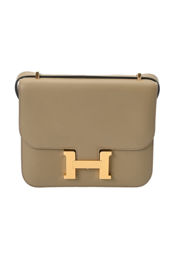 Pre-Owned HERMES Constance 3 Mini 18 Miroir Beige Malfa B stamp (circa 2023) Women's Veau Swift...